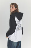 Drive Bunny Raglan Embroidered Hoodie