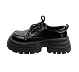 Squared Glossy Platform Sole Loafer