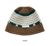 RIBBON KNITTING BUCKET HAT