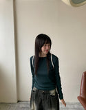 [BAON] Sokai Round Ribbed Tee
