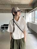 Gretel Shirring String Cotton Crop Short Sleeve Shirt