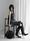 Crush Line Denim Pants