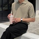 Brit Short Sleeve Collar Knit
