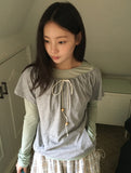 Simolin Shirring Strap Short Sleeve Tee