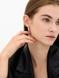 Champagne Moon Dew Drop Silver Fishing Earrings