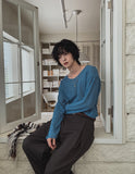 Loader Pintuck Stripe Wide Slacks