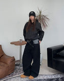 Luden Hook Buckle Hooded Jumper