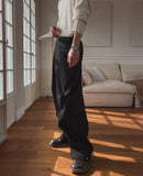 Harvey striped black pintuck denim