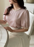 Lotte Pearl Puff Tweed T-Blouse