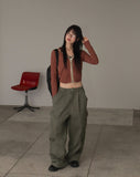 Vinic Pintuck Balloon Fit Diagonal Pocket Two-Way Cargo Pants