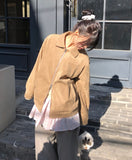 [Quilted lining] Corn Collar Two-Way Blouson Jacket