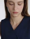 Essence Silver (W) Moissanite Flower Necklace
