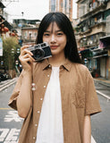 Butter Stripe Short Sleeve Shirts
