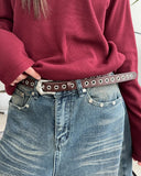 Becca Eyelet Leather Belt