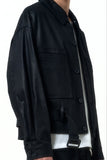 BLACK COATING DENIM TRUCKER