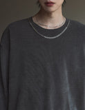 Quro Necklace Ribbed Tee