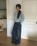 [MADE] Devon cut washing wide denim pants