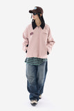 Engineered patch collar work jacket