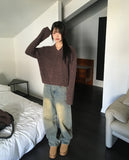 Hakip Vintage Washing Wide Denim Pants