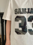Sponk Camo Embroidery Lettering Short Sleeve Tee