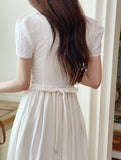 Cossel Ribbon String Flared Long One Piece