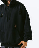 Damage Overfit Sweat Hoodie