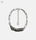 Chain layered silver bracelet