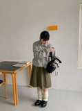 [BAONHAUS] Kaeki Cotton Collar Crop Cardigan