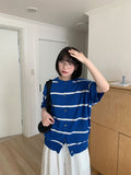 [unisex] Kosoni Color Stripe Boucle Short Sleeve Cardigan