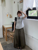 Mocku Banding Nylon Cargo Wide Pants