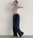 Side Tie Two-Way Wide Jogger Training Pants