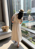 Liluna Banding Flare Long Skirt