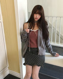 Nuri Ribbon Lace Rib Velvet Sleeveless