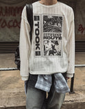 Route Print Overfit Knit
