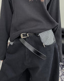 Renid Waffle Zipper Long Sleeve Tee