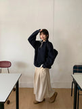 Necoco banding corduroy pintuck long skirt