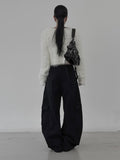Winter V-neck Fur Crop Cardigan