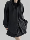 Bartz ribbed hooded shirt