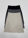 One Slit A-Line Midi Skirt