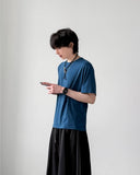 [1+1] Crop Layered Half Sleeve