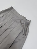 [Setup Available] Pin Pleated Long Skirt