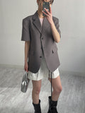 Spring Roll Up Cotton Shorts