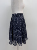 Dot Chiffon Flare Midi Skirt