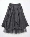 DOUBLE LAYERED MESH SKIRT