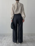 [Belt SET] With Two Tuck Wide Slacks