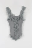 Touch punching frill sleeveless