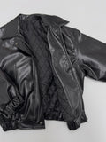 Crocker Glossy Leather Overfit Blouson