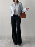 Basic Cotton Semi-Wide Pants