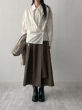 Lander Unbalanced Flare Skirt