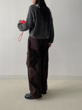 Alpaca Strap Cuffs Cardigan